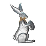 Maxbell Easter Holiday Bunny Action Statues Sculpture Arts for Easter Wedding Home Gray