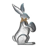Maxbell Easter Holiday Bunny Action Statues Sculpture Arts for Easter Wedding Home Gray