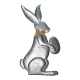 Maxbell Easter Holiday Bunny Action Statues Sculpture Arts for Easter Wedding Home Gray