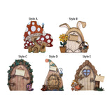 Maxbell Miniature DIY Fairy Door Statue Sculpture Figurines for Easter Lawn Yard Style A
