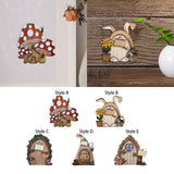 Maxbell Miniature DIY Fairy Door Statue Sculpture Figurines for Easter Lawn Yard Style A