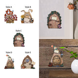 Maxbell Miniature DIY Fairy Door Statue Sculpture Figurines for Easter Lawn Yard Style A