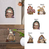 Maxbell Miniature DIY Fairy Door Statue Sculpture Figurines for Easter Lawn Yard Style A