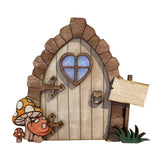 Maxbell Miniature DIY Fairy Door Statue Sculpture Figurines for Easter Lawn Yard Style E