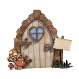 Maxbell Miniature DIY Fairy Door Statue Sculpture Figurines for Easter Lawn Yard Style E