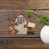 Maxbell Miniature DIY Fairy Door Statue Sculpture Figurines for Easter Lawn Yard Style E