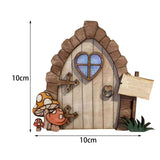 Maxbell Miniature DIY Fairy Door Statue Sculpture Figurines for Easter Lawn Yard Style E