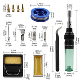 Maxbell Gas Soldering Iron Welding Repair with Replacement Tip for Jewelry Repair