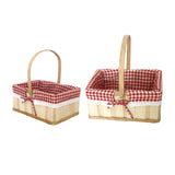 Maxbell Wooden Picnic Basket Photo Props Storage Hamper for Beach Outdoor Bread big