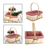 Maxbell Wooden Picnic Basket Photo Props Storage Hamper for Beach Outdoor Bread big