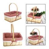 Maxbell Wooden Picnic Basket Photo Props Storage Hamper for Beach Outdoor Bread big