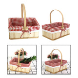 Maxbell Wooden Picnic Basket Photo Props Storage Hamper for Beach Outdoor Bread big