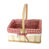 Maxbell Wooden Picnic Basket Photo Props Storage Hamper for Beach Outdoor Bread big