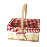 Maxbell Wooden Picnic Basket Photo Props Storage Hamper for Beach Outdoor Bread big