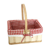 Maxbell Wooden Picnic Basket Photo Props Storage Hamper for Beach Outdoor Bread big