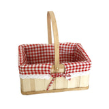 Maxbell Wooden Picnic Basket Photo Props Storage Hamper for Beach Outdoor Bread big