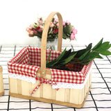 Maxbell Wooden Picnic Basket Photo Props Storage Hamper for Beach Outdoor Bread big