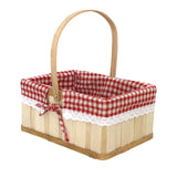 Maxbell Wooden Picnic Basket Photo Props Storage Hamper for Beach Outdoor Bread small