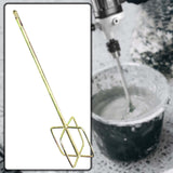 Maxbell Stirring Mixing Paddle Stirring Tool Paint Drill Attachment for Mud Mixing Square Handle C