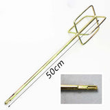 Maxbell Stirring Mixing Paddle Stirring Tool Paint Drill Attachment for Mud Mixing Square Handle C