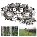 Maxbell Fencing Mounting Clips Portable Durable Bundler Cord Holder for Agricultural 304 Stainless