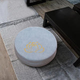 Maxbell Round Meditation Cushion 40cm Dia with Removable Cover Seating for Indoor Light Blue 10cm