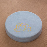 Maxbell Round Meditation Cushion 40cm Dia with Removable Cover Seating for Indoor Light Blue 10cm