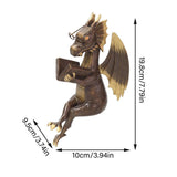 Maxbell Dragon Reading Book Statue Decor Dragon Statue for Garden Housewarming