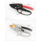 Maxbell Garden Pruning shear Nonslip Handle Stainless Steel for Garden Orchard Black Argent