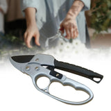 Maxbell Garden Pruning shear Nonslip Handle Stainless Steel for Garden Orchard Black Argent
