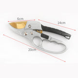 Maxbell Garden Pruning shear Nonslip Handle Stainless Steel for Garden Orchard Aureate Argent