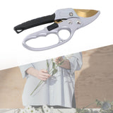 Maxbell Garden Pruning shear Nonslip Handle Stainless Steel for Garden Orchard Aureate Argent