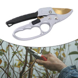 Maxbell Garden Pruning shear Nonslip Handle Stainless Steel for Garden Orchard Aureate Argent
