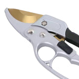 Maxbell Garden Pruning shear Nonslip Handle Stainless Steel for Garden Orchard Aureate Argent