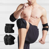 Maxbell Elbow Knee Shin Guards for Men Anti Slip Thick Sponge for Bike Cycling M