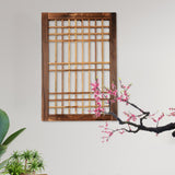 Maxbell Window Frame Yard Trellises Wood Window Pane Wall Pediments Easy to Hang