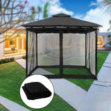 Maxbell Outside Canopy Large Louvered Pergola Rectangular 10" Outdoor Gazebo Netting black 10x12FT