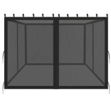 Maxbell Outside Canopy Large Louvered Pergola Rectangular 10" Outdoor Gazebo Netting khaki 10x10FT