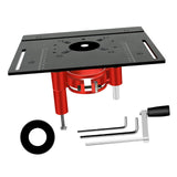 Maxbell Woodworking Lifting Table Router Table Insert Plate Lift for Woodworking Black(2 Piece set)