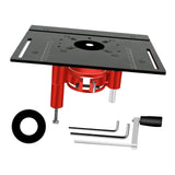 Maxbell Woodworking Lifting Table Router Table Insert Plate Lift for Woodworking Black(2 Piece set)