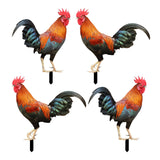Maxbell Rooster Animal Statue Ornament Garden Stakes Standing Sculpture for Patio Color A
