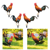 Maxbell Rooster Animal Statue Ornament Garden Stakes Standing Sculpture for Patio Color A