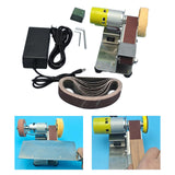 Maxbell Adjustable Speed Mini Belt Sander US Plug Adapter Dustproof for Welding Style B