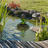 Maxbell Resin Floating Frogs Water Floating Frog Ornament for Home Garden Pond Green