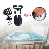 Maxbell SPA Tub Cover Clips Tub Keys Latch Locks Portable SPA Cover Clips Replacement 8pcs
