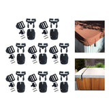 Maxbell SPA Tub Cover Clips Tub Keys Latch Locks Portable SPA Cover Clips Replacement 8pcs