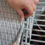 Maxbell Weaving Tool Metal Crochet for Chair Basket Rattan Chair Furniture Auxiliary Argent