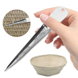 Maxbell Weaving Tool Metal Crochet for Chair Basket Rattan Chair Furniture Auxiliary Argent