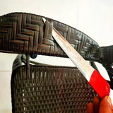 Maxbell Weaving Tool Metal Crochet for Chair Basket Rattan Chair Furniture Auxiliary Red