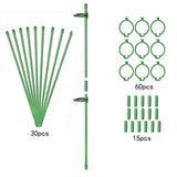 Maxbell 30Pcs Plant Support Stakes Green Plant Stake for Vegetable Tomato Greenhouse